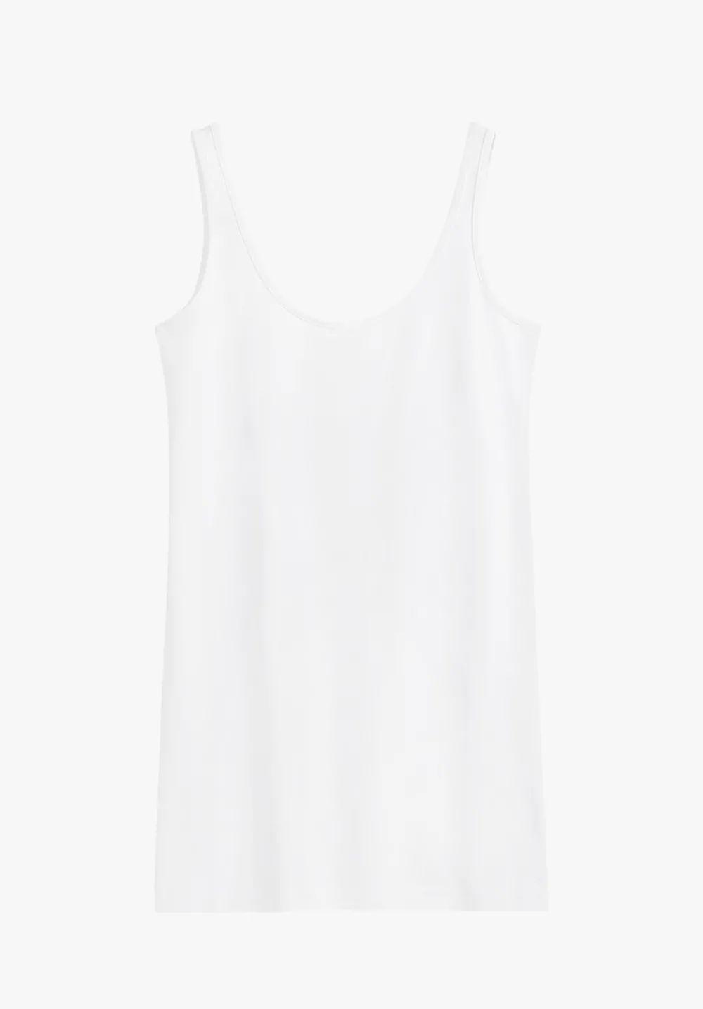 hush Tops & T-Shirts|Marcy Long Line Tank White