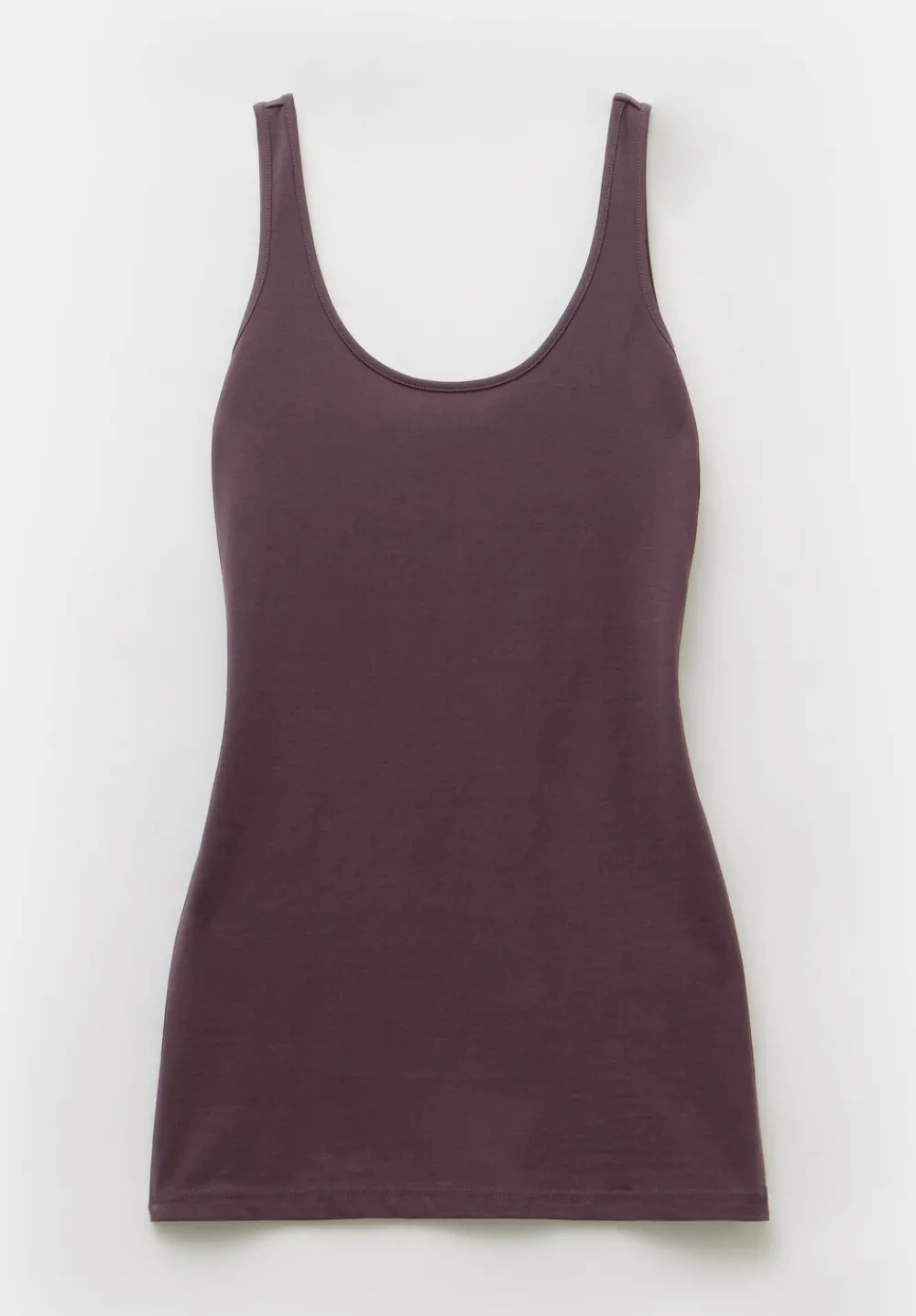 hush Tops & T-Shirts|Marcy Long Line Tank Chocolate brown