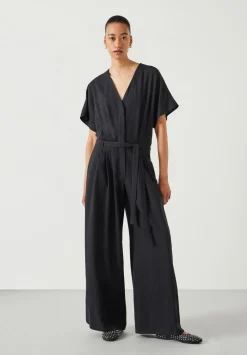 hush Jumpsuits|Marie Pleat Jumpsuit Black