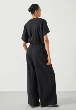 hush Jumpsuits|Marie Pleat Jumpsuit Black