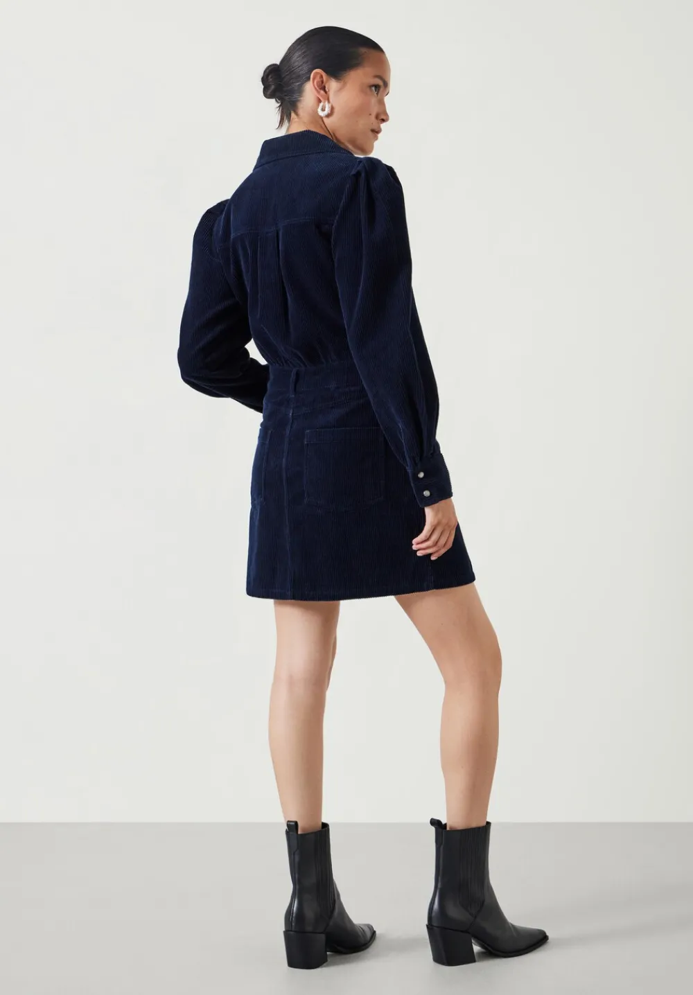 hush Dresses|Mariella Cord Mini Dress Night Sky