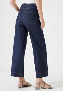 hush Jeans|Marla Cropped Jean Blue Rinse Wash