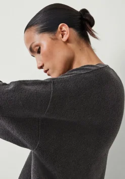 hush Sweatshirts & Hoodies|Marley Textured Sweatshirt Washed Grey