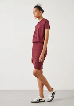 hush Dresses|Marlie Jersey Mini Dress Dark Burgundy