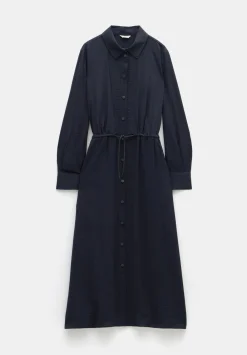 hush Dresses|Martina Midi Shirt Dress Black