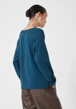 hush Tops & T-Shirts|Matilda Cotton Raglan Top Teal Blue