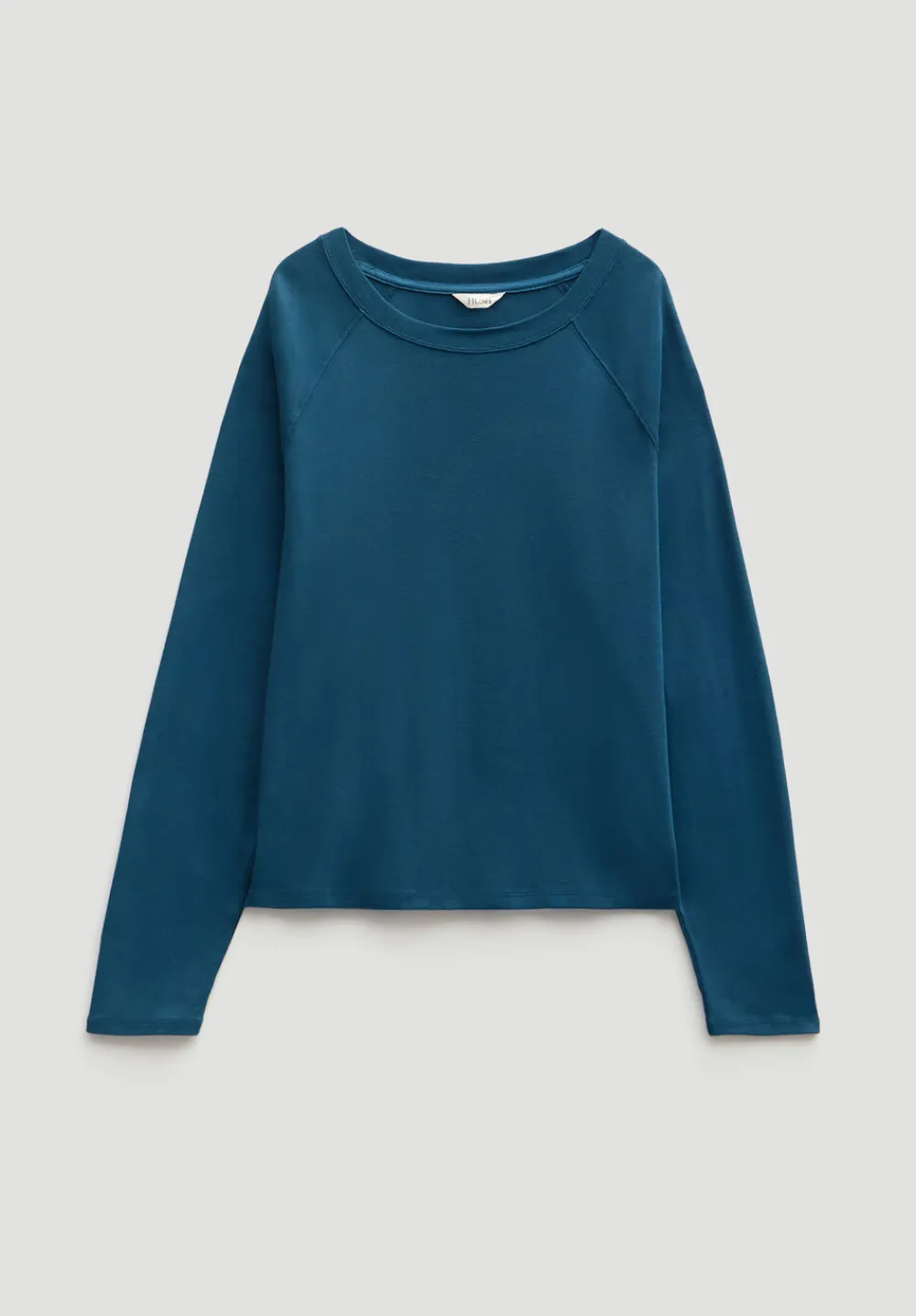 hush Tops & T-Shirts|Matilda Cotton Raglan Top Teal Blue