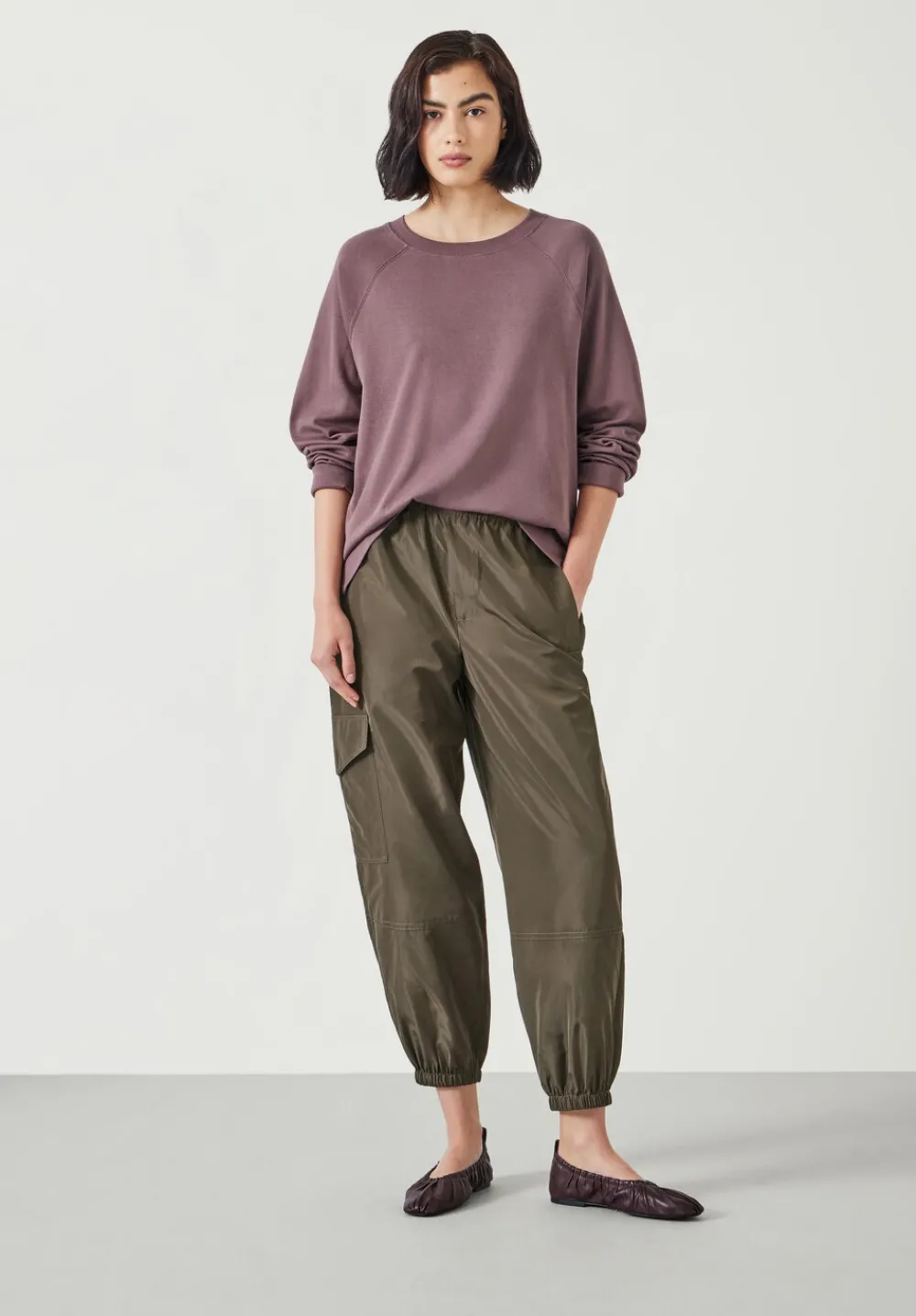 hush Tops & T-Shirts|Matilda Cotton Raglan Top Light Brown
