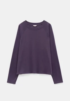 hush Tops & T-Shirts|Matilda Cotton Raglan Top Dark Purple