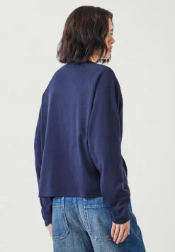 hush Tops & T-Shirts|Matilda Cotton Raglan Top Navy