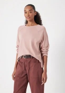 hush Tops & T-Shirts|Matilda Cotton Raglan Top Rosewood Pink
