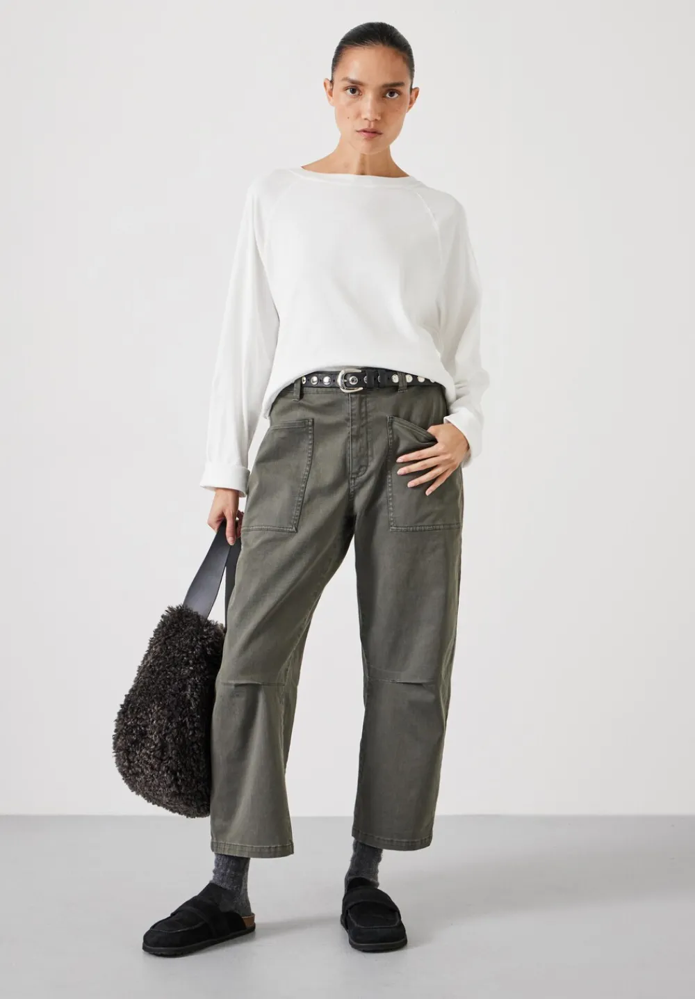 hush Tops & T-Shirts|Matilda Cotton Raglan Top White