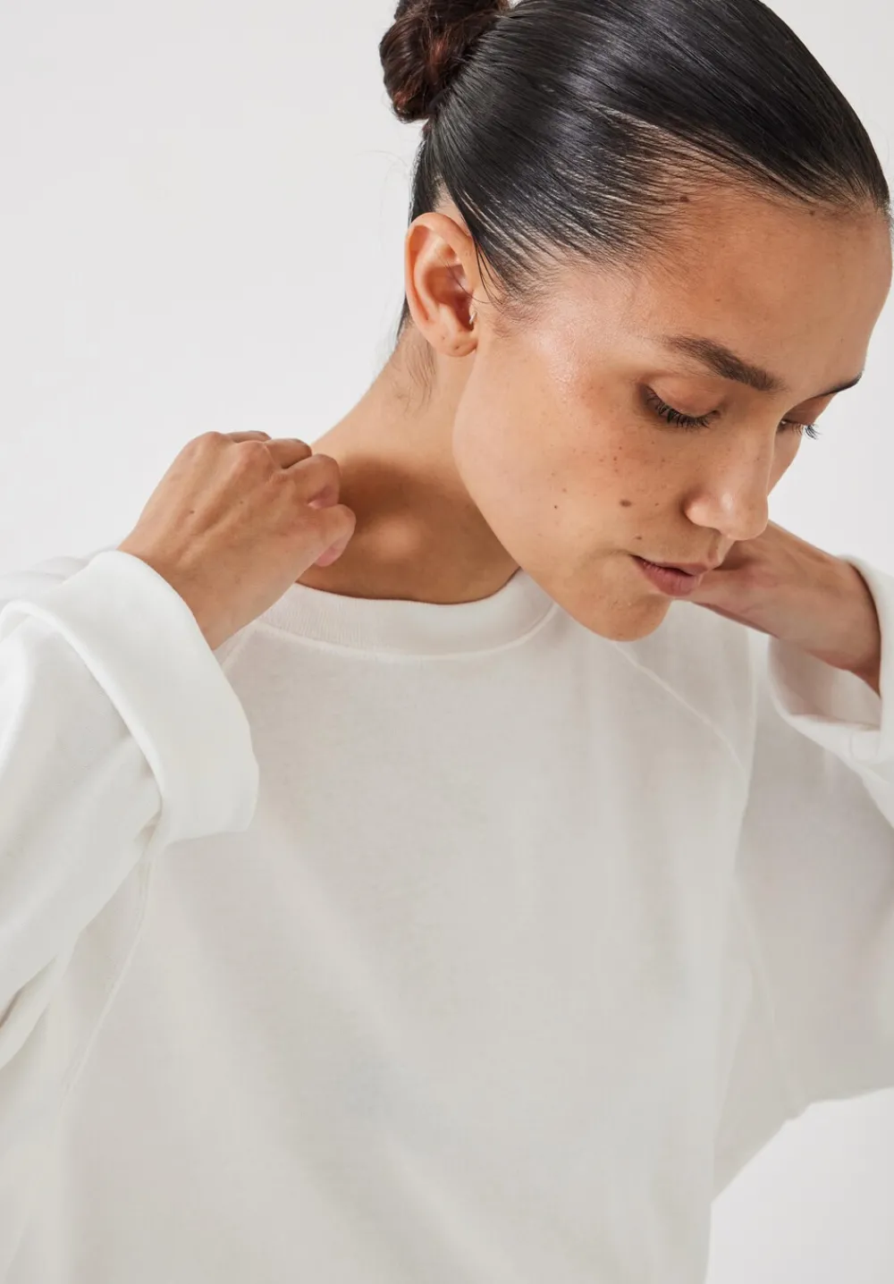 hush Tops & T-Shirts|Matilda Cotton Raglan Top White