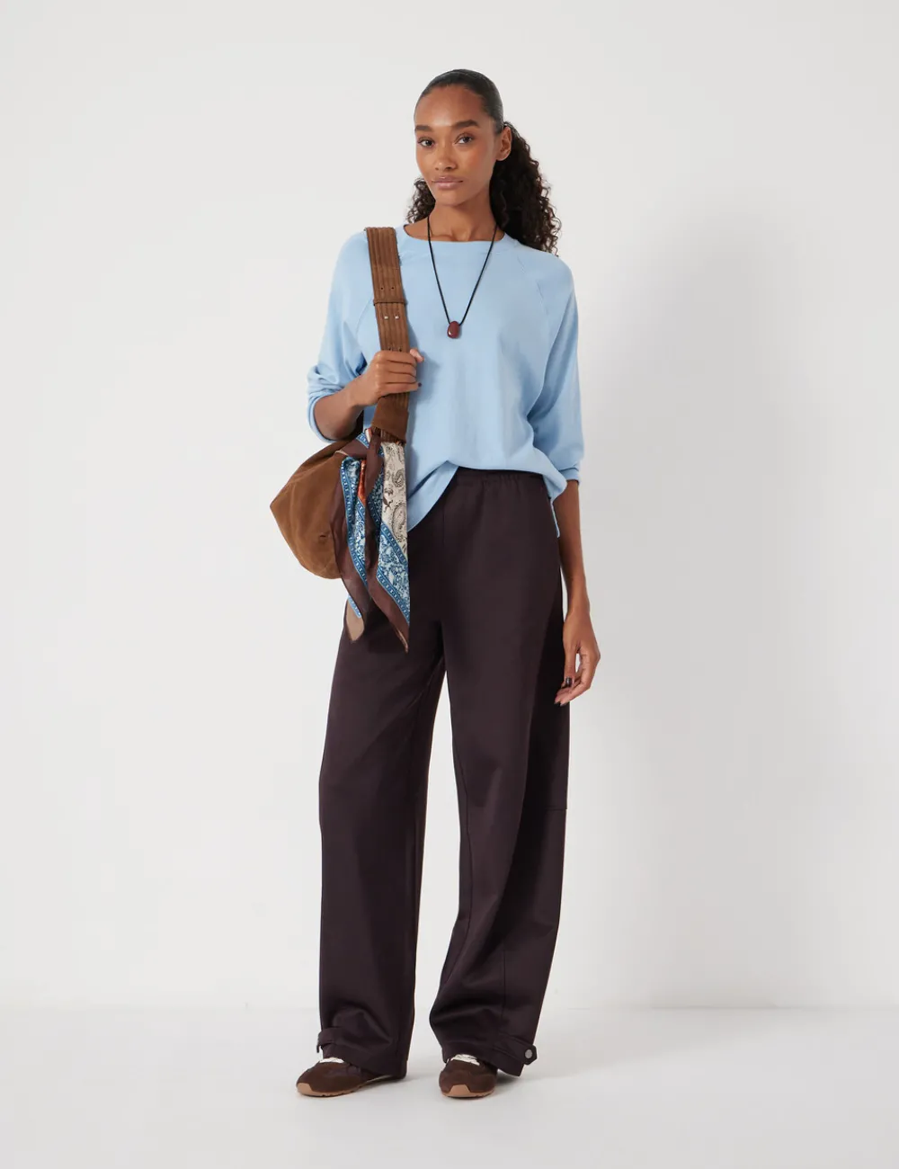 hush Tops & T-Shirts|Matilda Cotton Raglan Top Pale Blue
