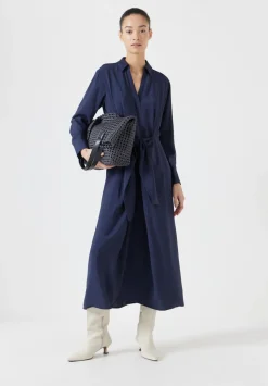 hush Dresses|Maya Air Flow Front Tie Maxi Dress Navy