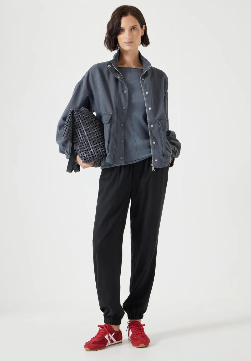 hush Jackets & Coats|Melinda Utility Jacket Grey Shadow