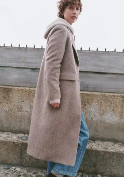 hush Jackets & Coats|Meridah Italian Wool Coat Oatmeal Grey