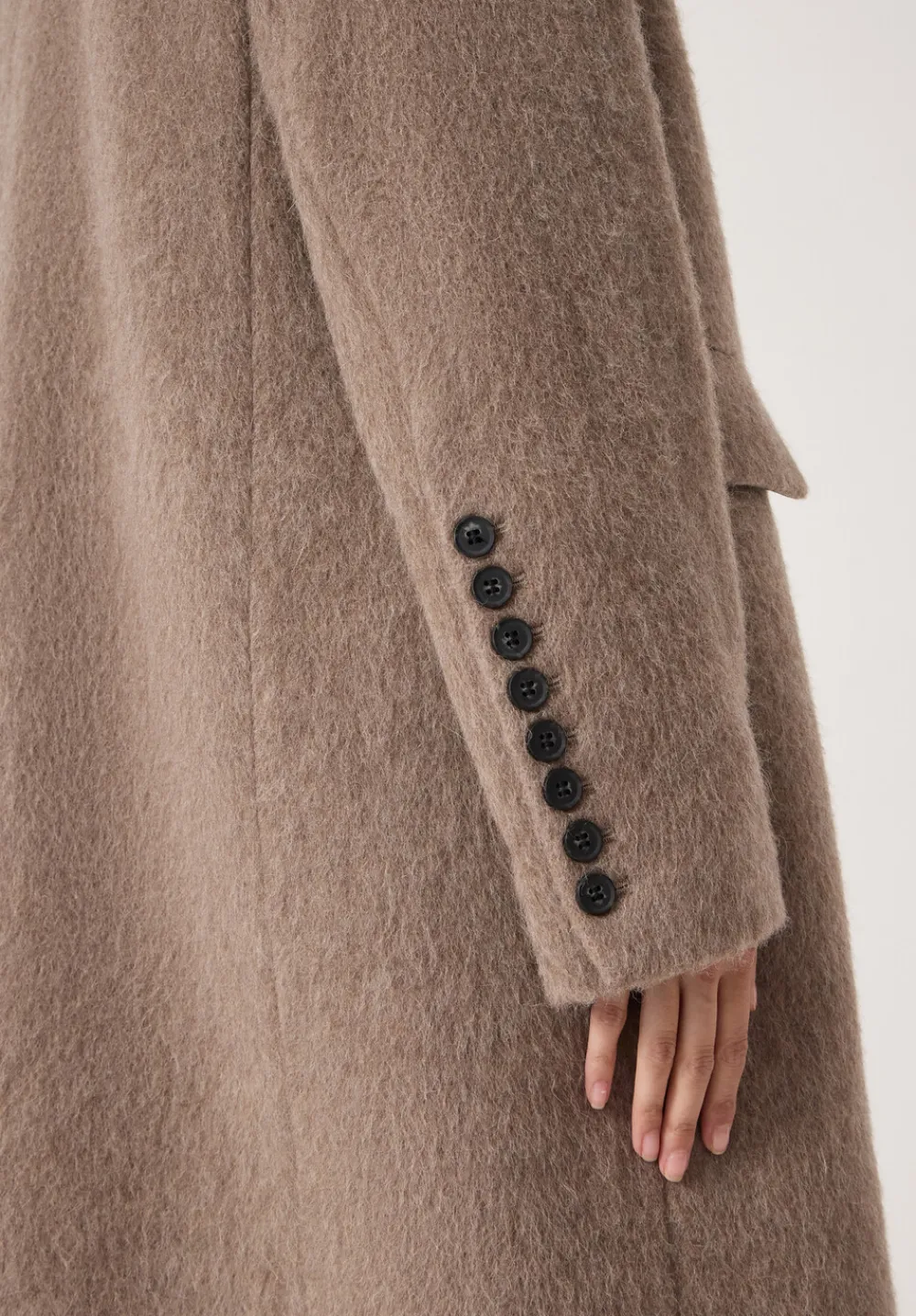 hush Jackets & Coats|Meridah Italian Wool Coat Oatmeal Grey
