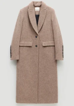 hush Jackets & Coats|Meridah Italian Wool Coat Oatmeal Grey