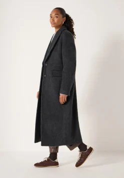 hush Jackets & Coats|Meridah Italian Wool Coat Dark Charcoal