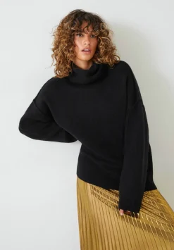 hush Jumpers & Cardigans|Meryl Roll Neck Wool Blend Jumper Black