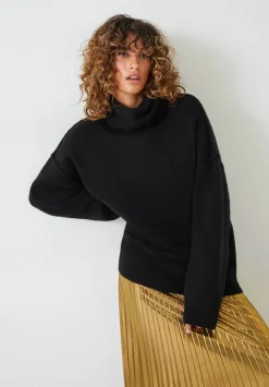 hush Jumpers & Cardigans|Meryl Roll Neck Wool Blend Jumper Black