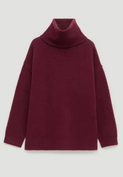 hush Jumpers & Cardigans|Meryl Wool Blend Roll Neck Jumper Burgundy Red