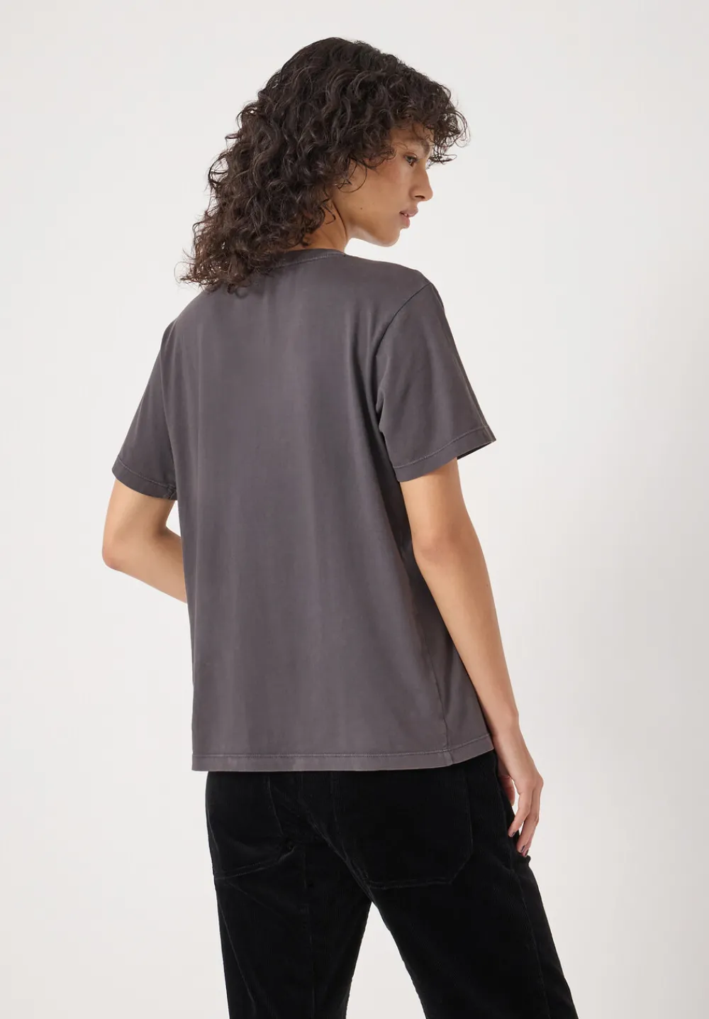 hush Tops & T-Shirts|Metallic Tiger Graphic T-Shirt Charcoal Grey