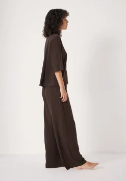 hush Pyjamas & Nightwear|Midy Cotton Slub Cord Pyjamas Dark Brown