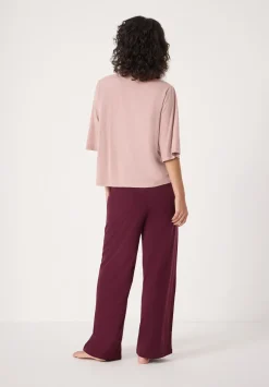 hush Pyjamas & Nightwear|Midy Cotton Slub Cord Pyjamas Burgundy Red Mix