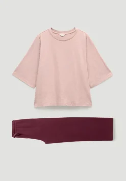 hush Pyjamas & Nightwear|Midy Cotton Slub Cord Pyjamas Burgundy Red Mix