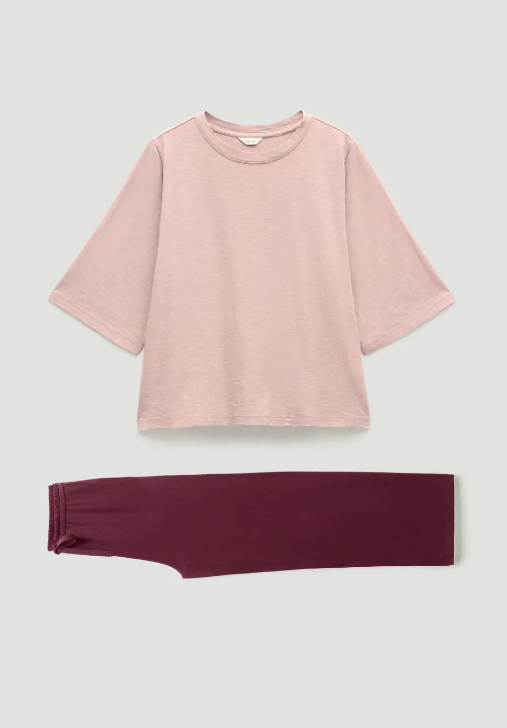 hush Pyjamas & Nightwear|Midy Cotton Slub Cord Pyjamas Burgundy Red Mix