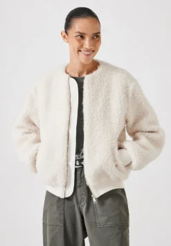 hush Jackets & Coats|Miffy Faux Fur Jacket White