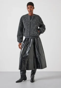hush Jackets & Coats|Miffy Faux Fur Jacket Charcoal Grey
