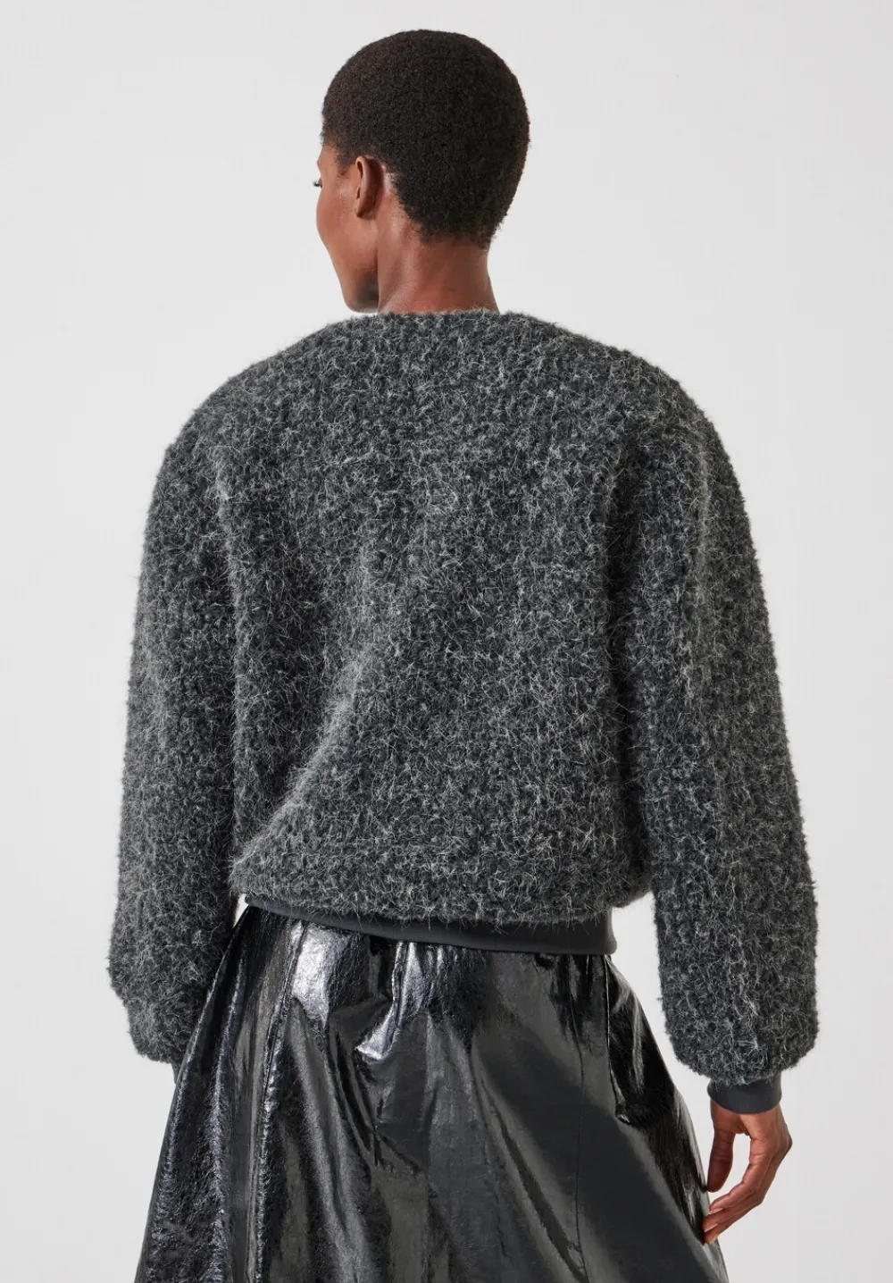 hush Jackets & Coats|Miffy Faux Fur Jacket Charcoal Grey