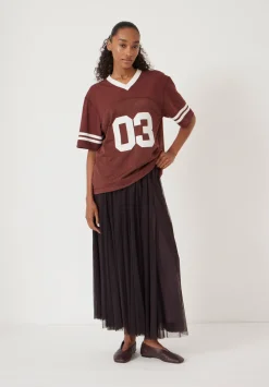 hush Skirts|Millie Tulle Maxi Skirt Plum