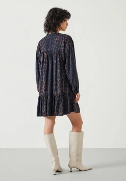 hush Dresses|Milly Mini Dress Brown & Black Leopard