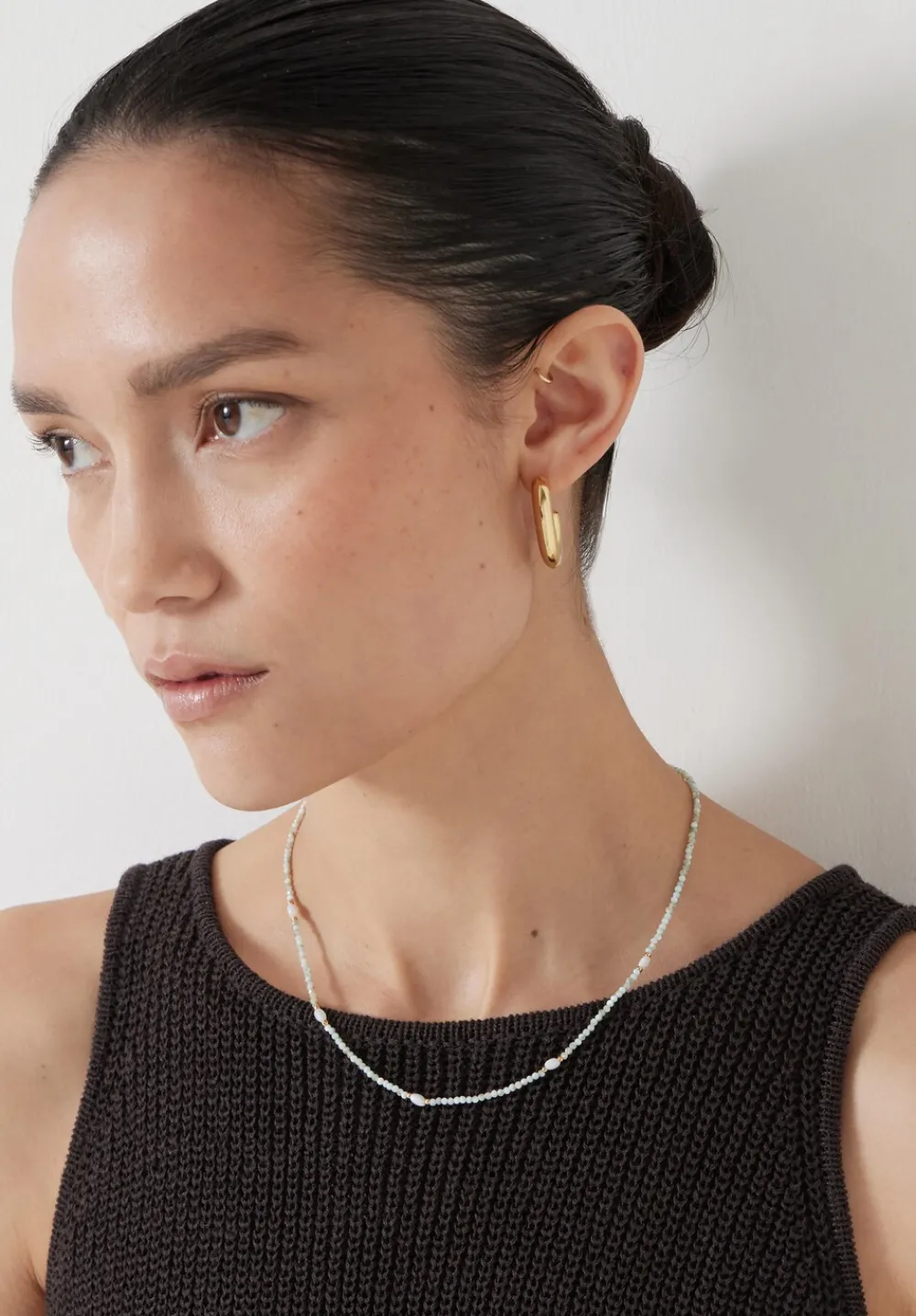 hush Jewellery|Mini Semi Precious Beaded Necklace Light Blue