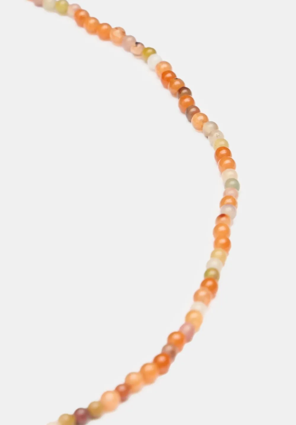 hush Jewellery|Mini Semi Precious Beaded Necklace Orange Chiffon