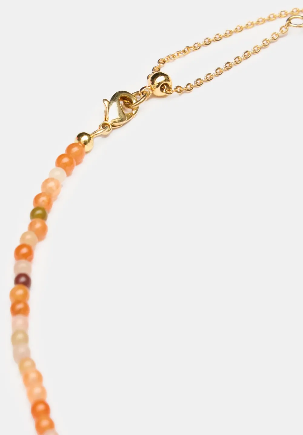 hush Jewellery|Mini Semi Precious Beaded Necklace Orange Chiffon