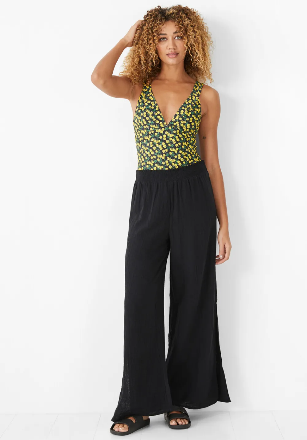 hush Trousers|Mira Beach Trousers Black