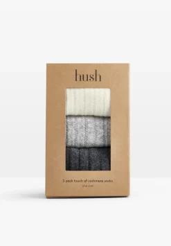 hush Socks & Tights|Murica Wool Blend 3 Pack Socks Set Grey