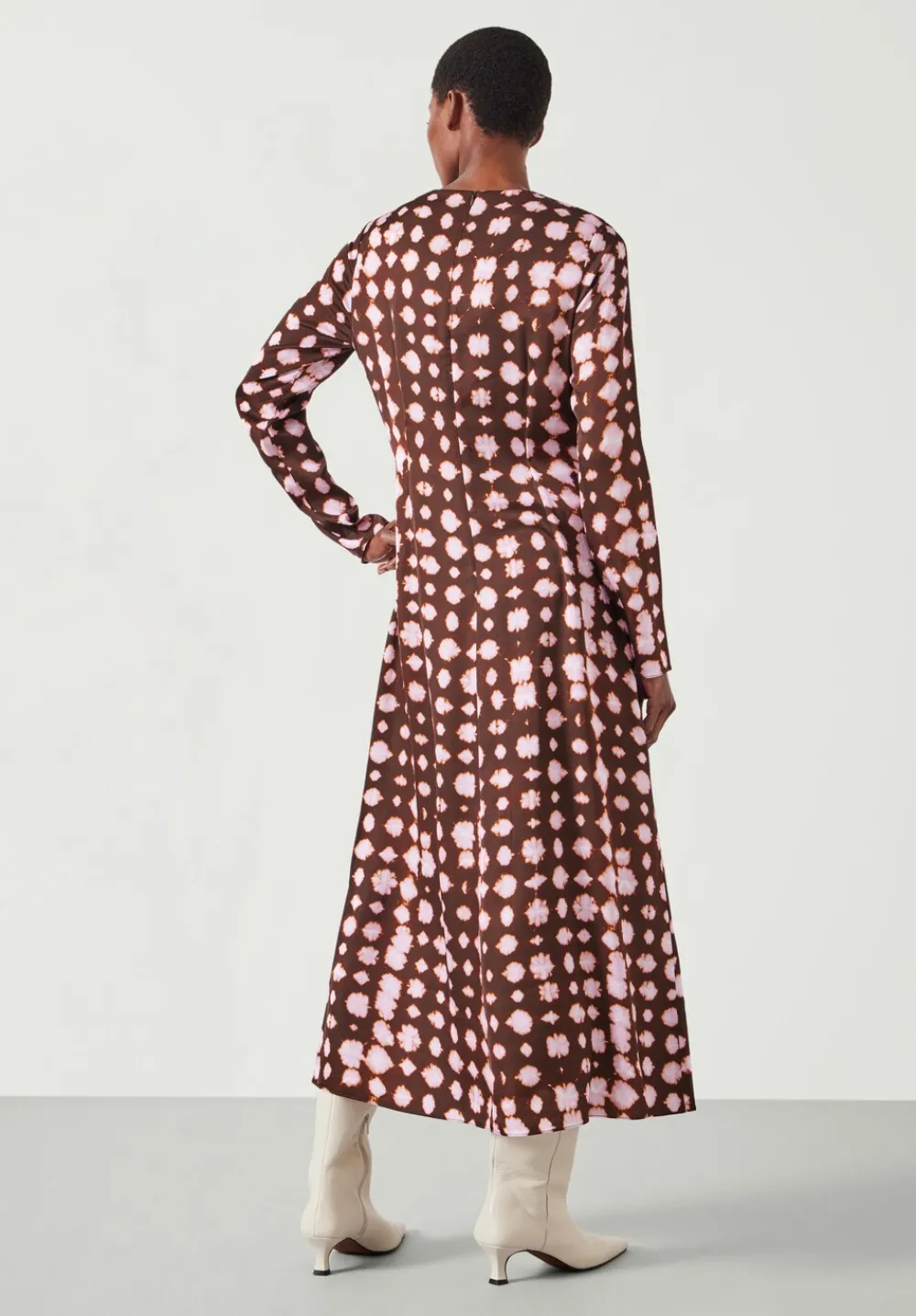 hush Dresses|Myrah Satin Midi Dress Geo Tie Dye