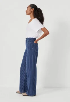 hush Jeans|Nessa Wide Leg Jeans Blue Stripe