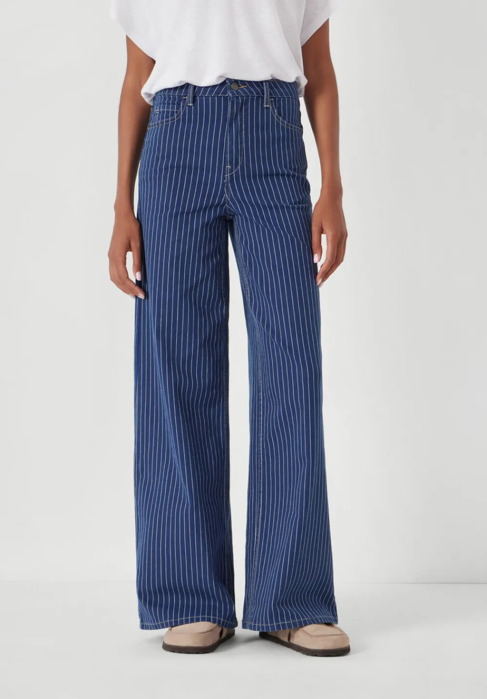 hush Jeans|Nessa Wide Leg Jeans Blue Stripe