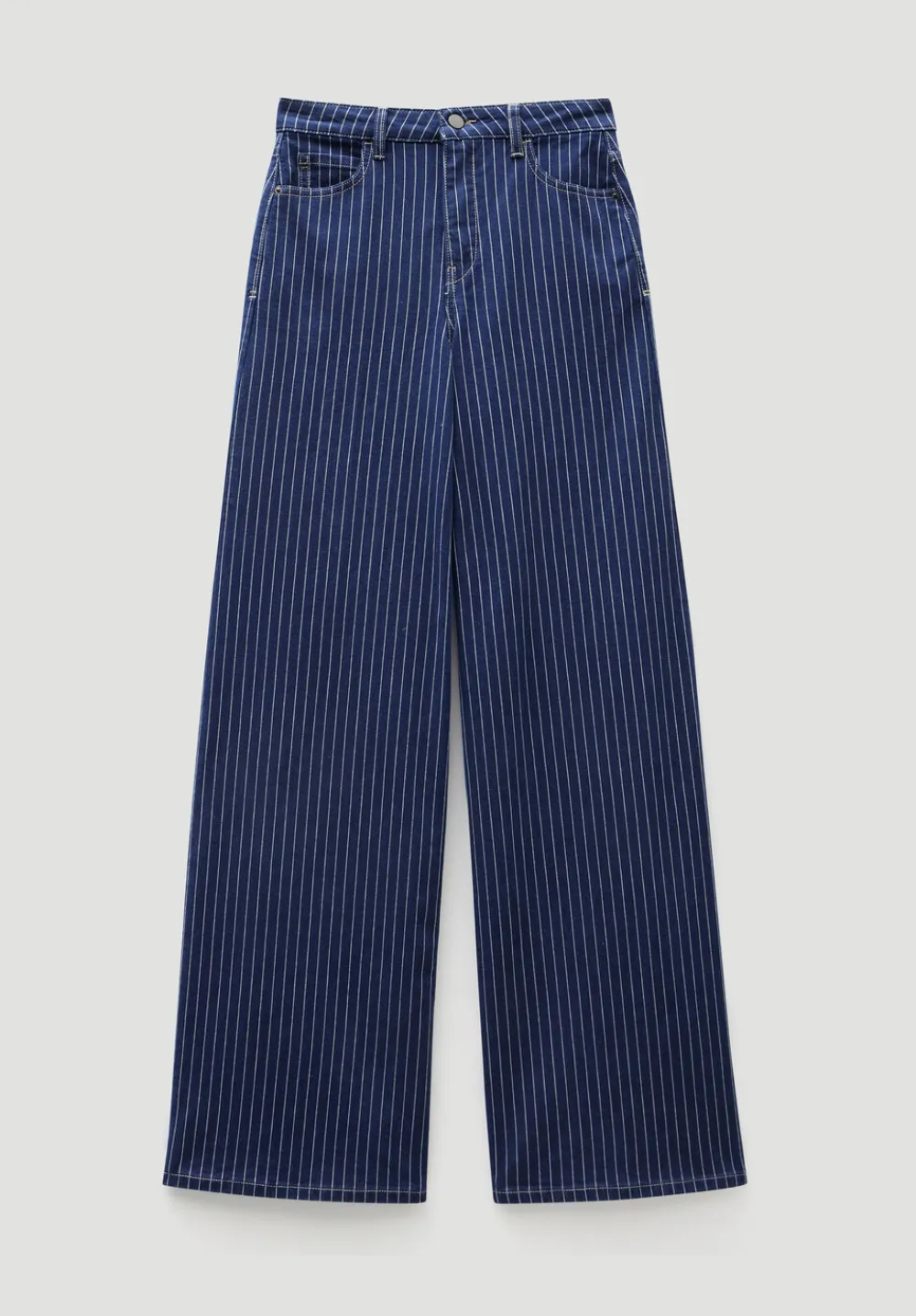 hush Jeans|Nessa Wide Leg Jeans Blue Stripe