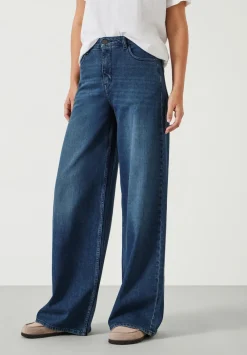 hush Jeans|Nessa Wide Leg Jeans Dark Blue Wash