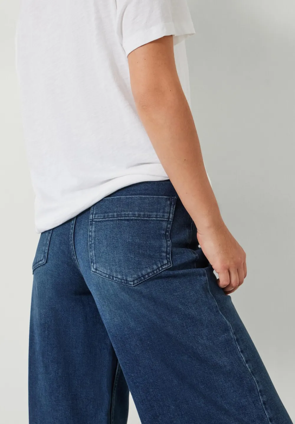 hush Jeans|Nessa Wide Leg Jeans Dark Blue Wash