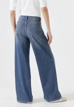 hush Jeans|Nessa Wide Leg Jeans Light Blue Grey Wash