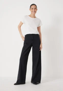 hush Jeans|Nessa Wide Leg Jeans Washed Black